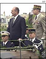 Chirac in open-top car