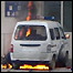 Burning police car in Machu county in Gansu province - 17/03/2008