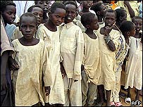 Displaced children in Darfur