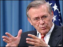 US Defence Secretary Donald Rumsfeld