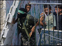 Palestinian militant in Gaza  