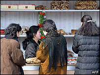 Food stall in Pyongyang