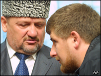 Akhmad Kadyrov and his son Ramzan