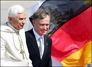 Pope Benedict XVI (left) and German President Horst Koehler
