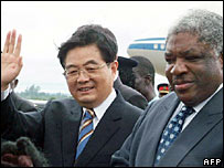 Hu Jintao and Levy Mwanawasa