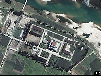 Satellite view of North Korean nuclear reactor at Yongbyon - file photo 2002