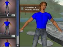 Screenshot from Second Life, BBC