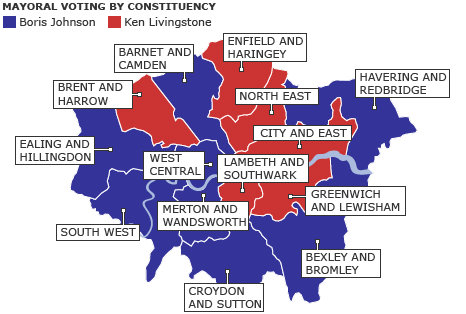 London mayor election map