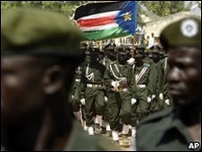 South Sudan army on parade
