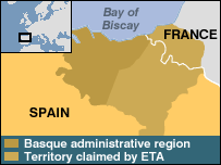 Map showing territory claimed by Eta