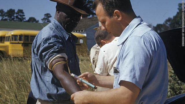 The Public Health Service took photographs during the Tuskegee syphilis study, but no captions remain. This is one of them.