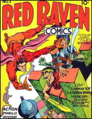 Red Raven in his only '40s appearance. Artist: Jack Kirby.