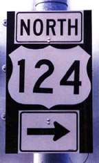 US 124 sign