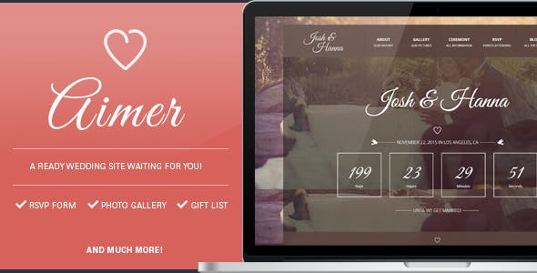 Aimer - Wedding template for lovers