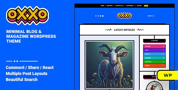Oxxo - Personal Blog & Magazine WordPress Theme