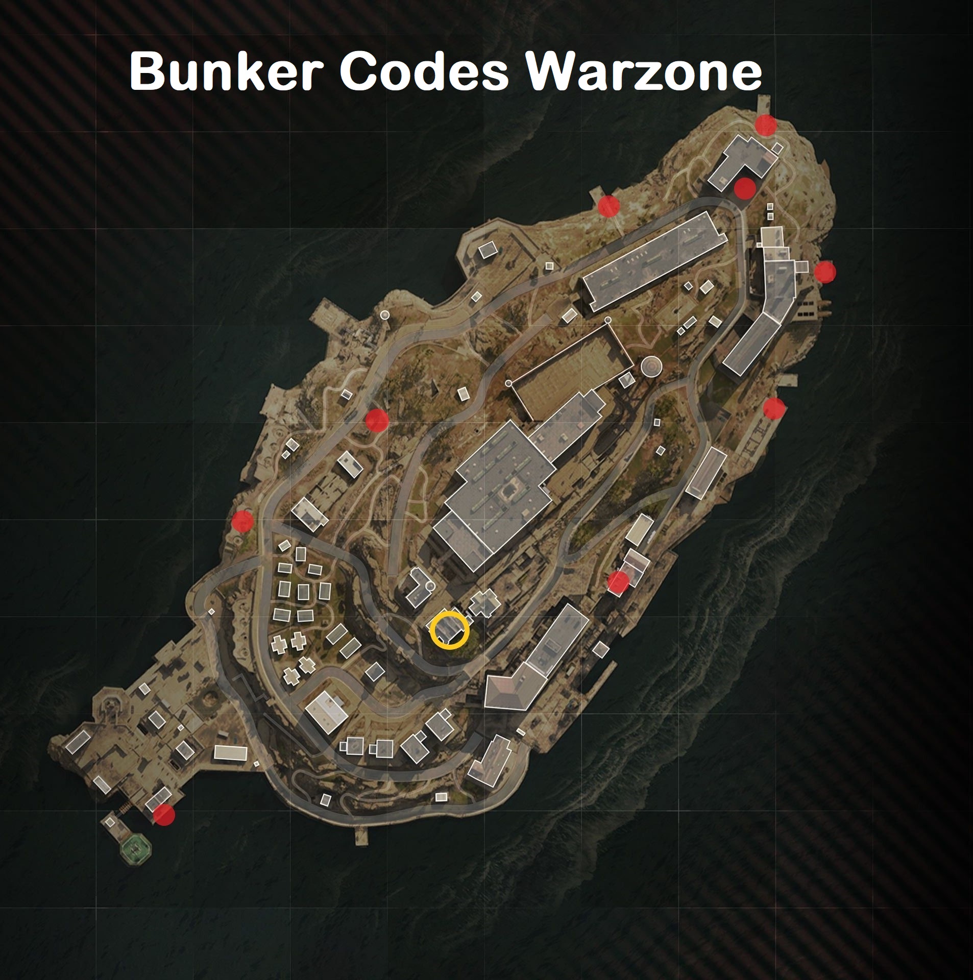 bunker codes warzone locations