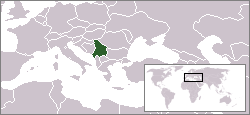 Kart over Den føderale republikken Jugoslavia