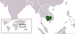Localização de Camboja