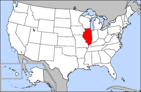 Kart over Illinois