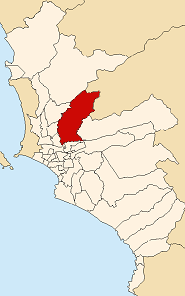 Location of San Juan de Lurigancho in Lima