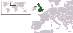 Geografisk plassering av Storbritannia
