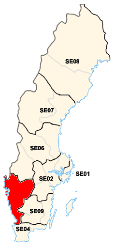 Location of West Sweden