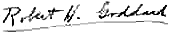 signature de Robert Goddard (physicien)