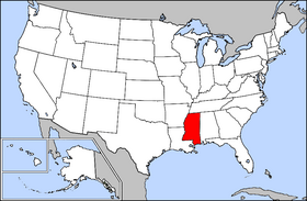 Kart over Mississippi