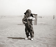 Garçon de l'Oklahoma à l'époque du Dust Bowl. 1936 Pour la FSA