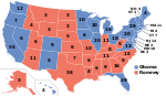 Electoral map, 2012 election