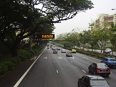 Left-hand traffic in Singapore