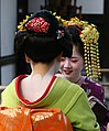 Image 177Two Geisha conversing near the Golden Temple in Kyoto, Japan (photo by Daniel Bachler) (from Portal:Theatre/Additional featured pictures)