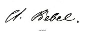 signature d'August Bebel