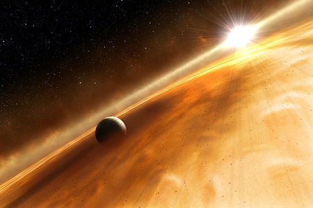 Artist's impression of the Fomalhaut (alledged) planet