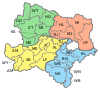 下奥地利州县级行政区地图