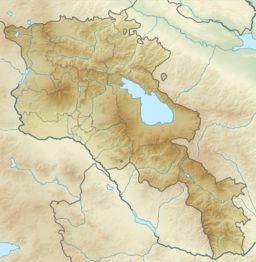 Location of the reservoir in Armenia.