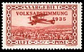 Stamp overprinted "VOLKSABSTIMMUNG 1935" in 1934