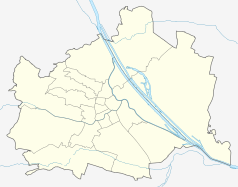 Mapa konturowa Wiednia, w centrum znajduje się punkt z opisem „Uniwersytet Wiedeński”