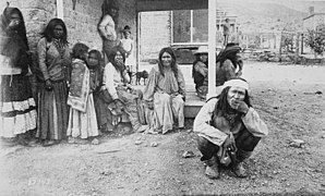 Apache prisoners at Fort Bowie, 1884