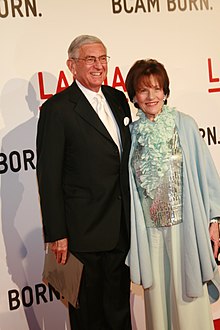 Edythe and Eli Broad at a gala hosted by the Los Angeles County Museum of Art in 2008