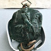 The Seal of Edward I, dating from 1290. It depicts the King in armour with a sword and a shield, and he is riding on a horse.