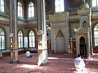 Ottoman-style prayer hall of the Yıldız Hamidiye Mosque in Istanbul, Turkey