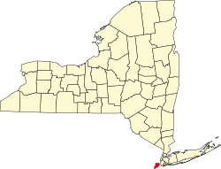 map of New York highlighting Richmond County