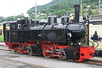 0-4-4-0 metre gauge Mallet built by Maschinenbau-Gesellschaft Karlsruhe, operated commercially by the Zell im Wiesental–Todtnau railway and as of 2021 preserved and still operating at the Blonay–Chamby museum railway