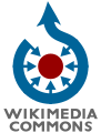 Wikimedia commons logo with text