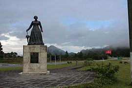 Empress Teresa Cristina statue at the entrance of the municipality. Teresópolis was named in her honor.