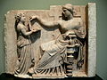 Image 30Gravestone of a woman with her slave child-attendant, c. 100 BC (from Ancient Greece)