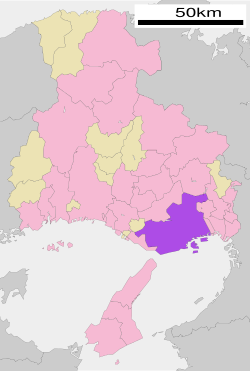 Lokasi Kobe di Hyōgo