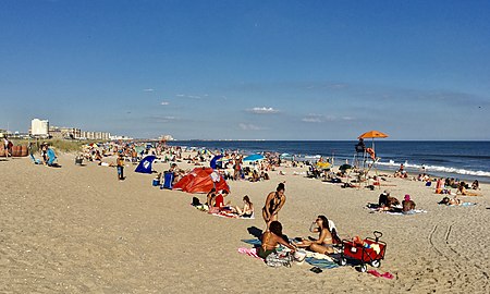 Sunbathers at Rockaway Beach