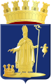 Het wapenschild van Sint-Niklaas, met Nicolaas van Myra